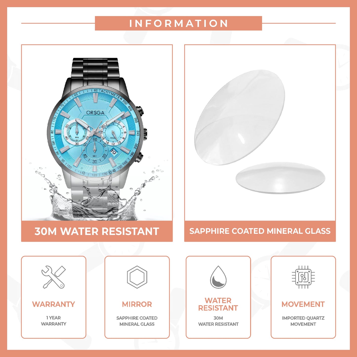 COMET Analog Men's Blue Dial Black Watch