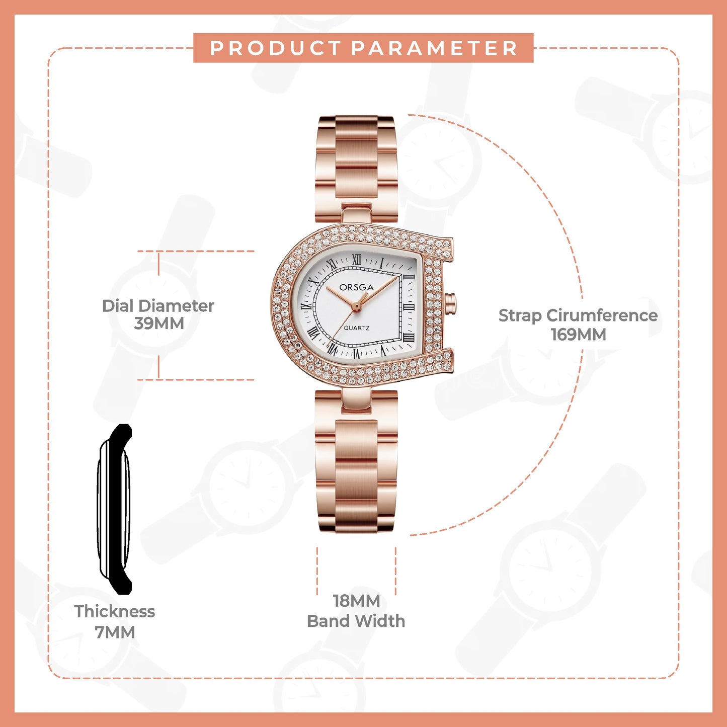 DIVINA Rose Gold Women Watch