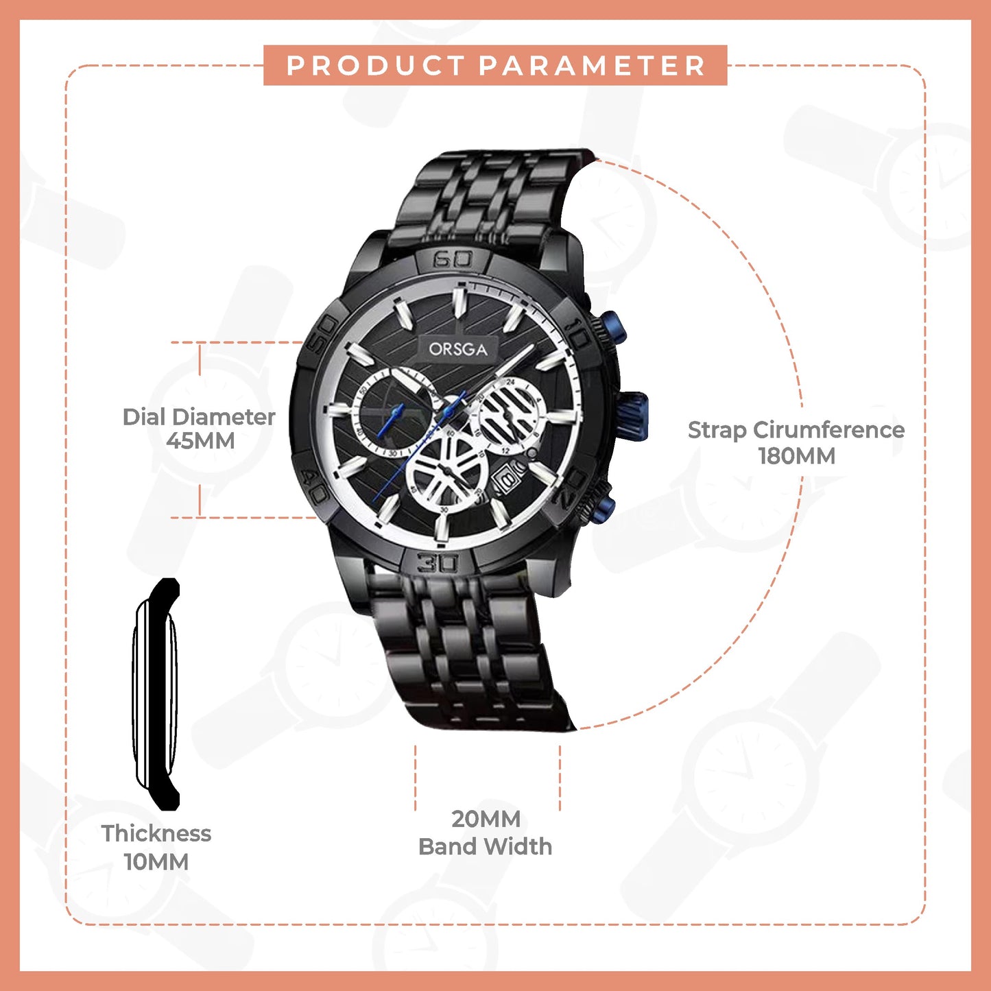 MAGNUM Analog Dial Men's Black Watch