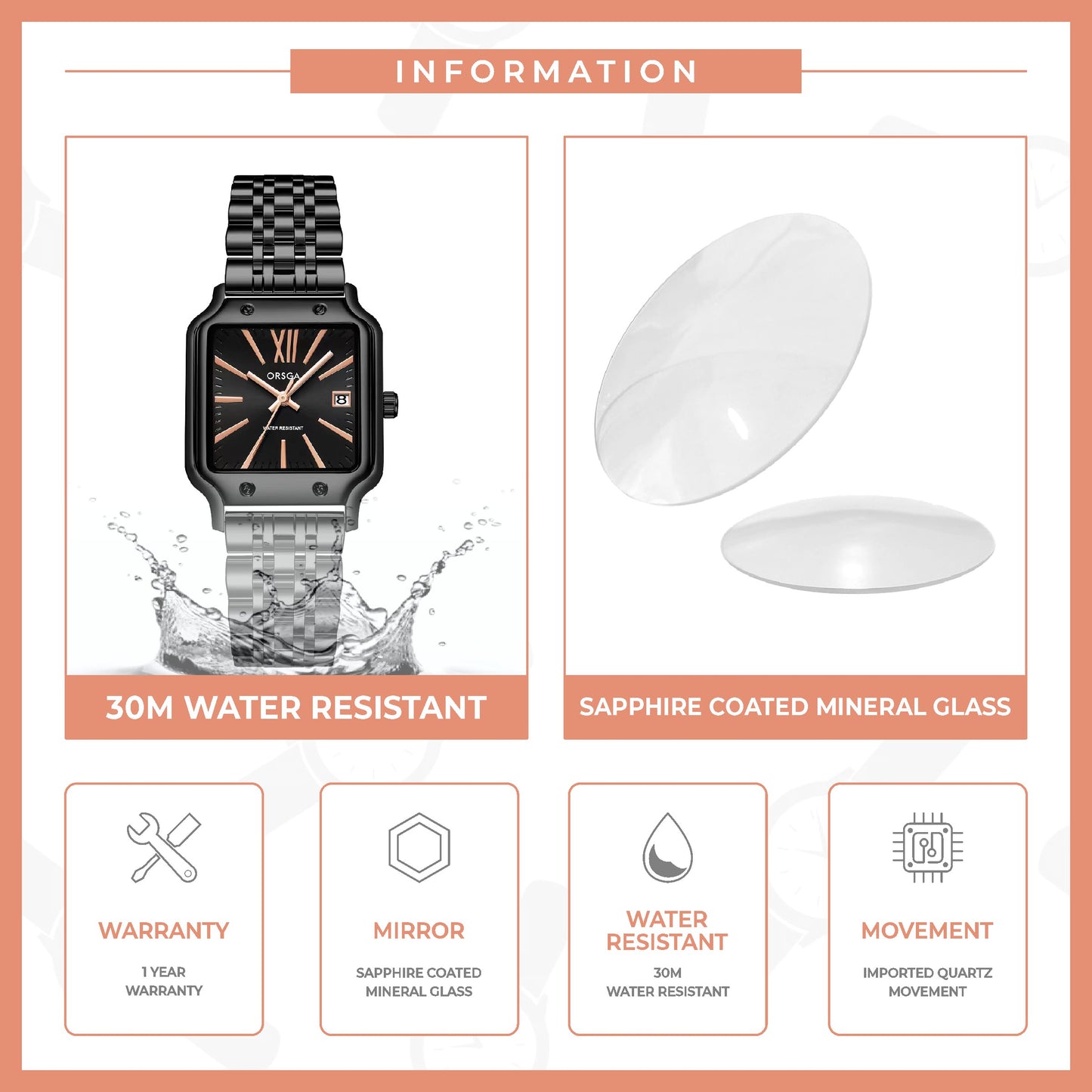 ZEST Women Watch - Black
