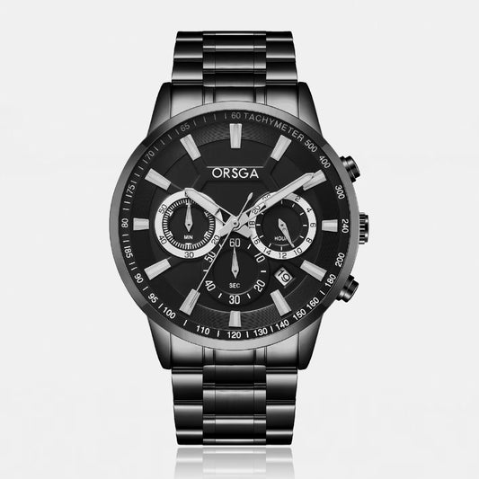 COMET Analog Men's Black Watch