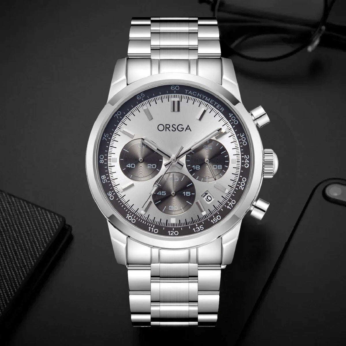 ZORION Analog Men's Watch (White & Silver)