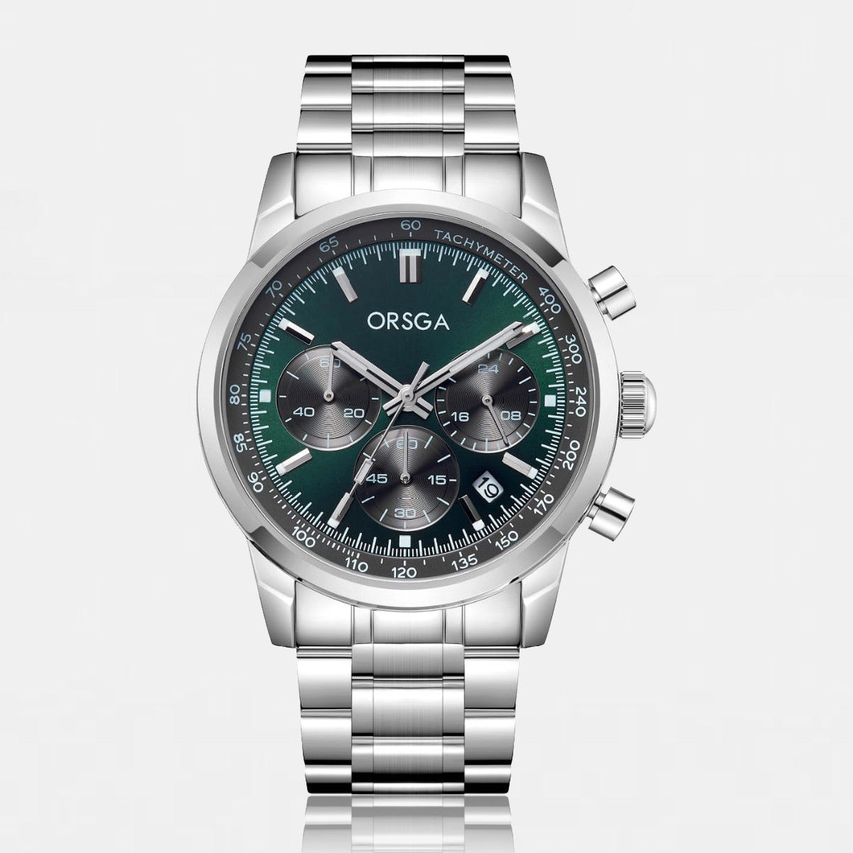 ZORION Analog Men's Watch (Green & Silver)