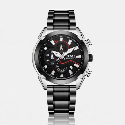 ENIGMA Analog Men's Watch (Black Silver)