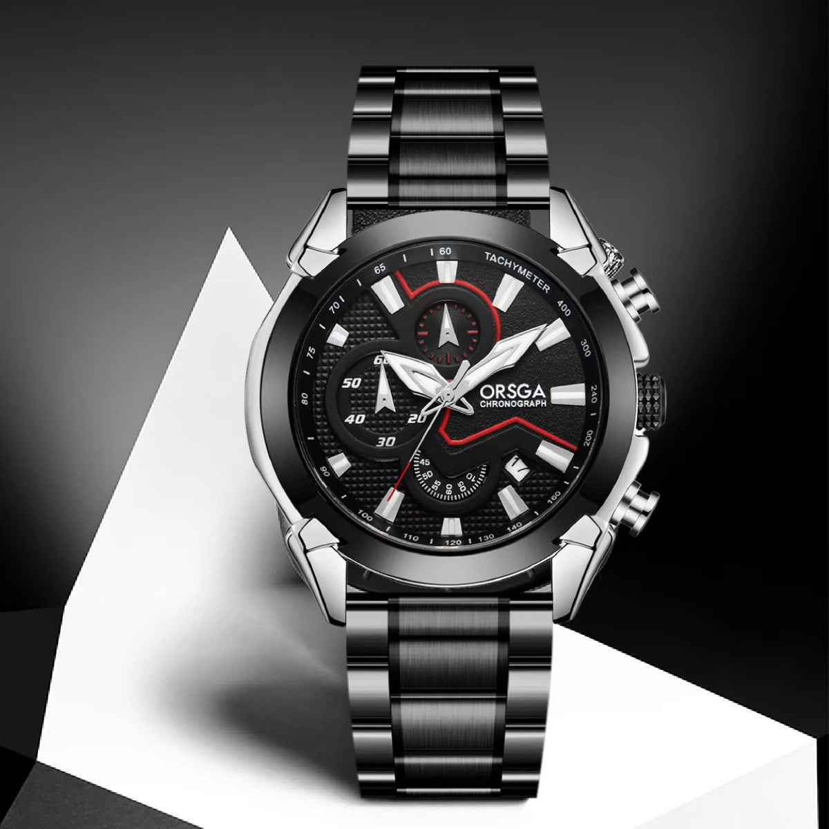 ENIGMA Analog Men's Watch (Black Silver)