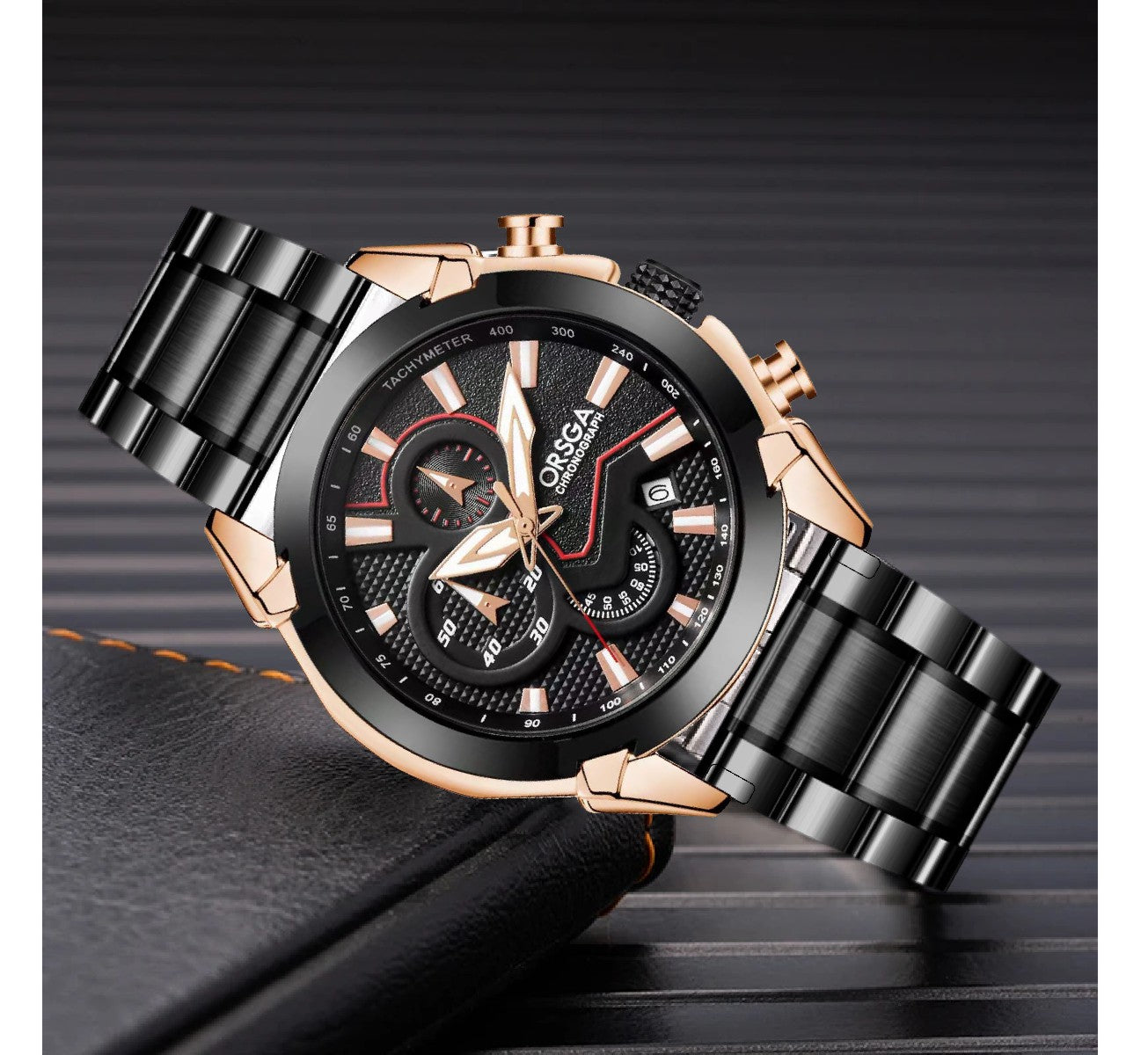 ENIGMA Analog Men's Watch (Black Gold)