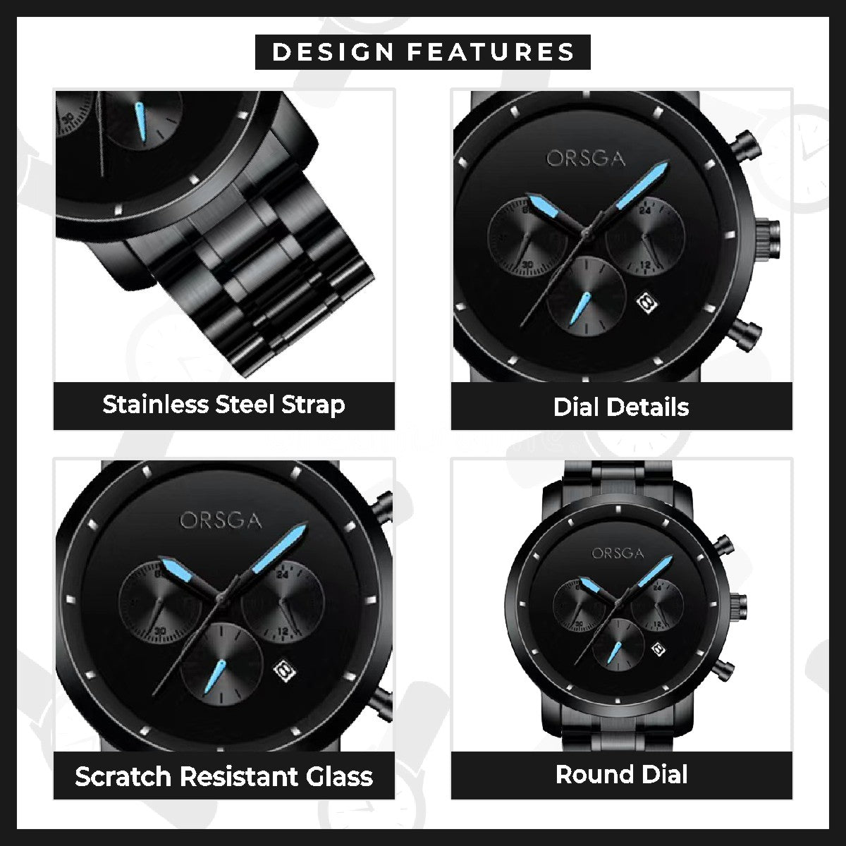 PEGAS Analog Black Men's Watch