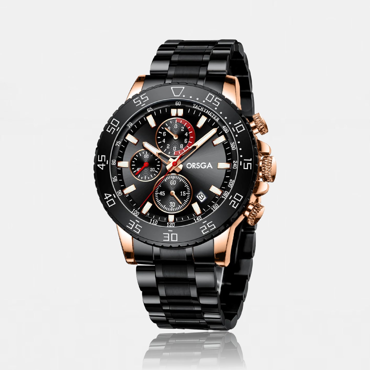 VORTEX Analog Black Gold Men's Watch