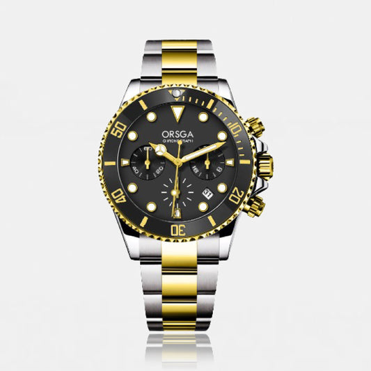 VALOR Analog Men's Gold Black Watch