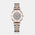 ORSGA GRACIE White Studded Dial Dual Tone Rose Gold Silver Watch