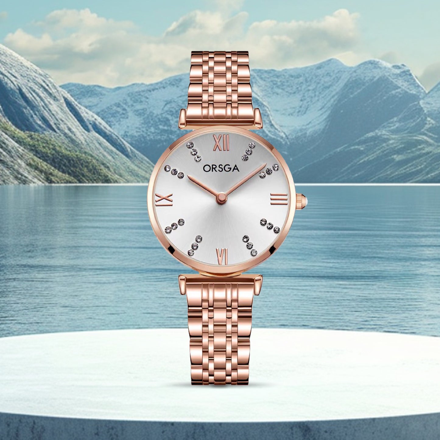 BLISS White Rose Gold Women Watch