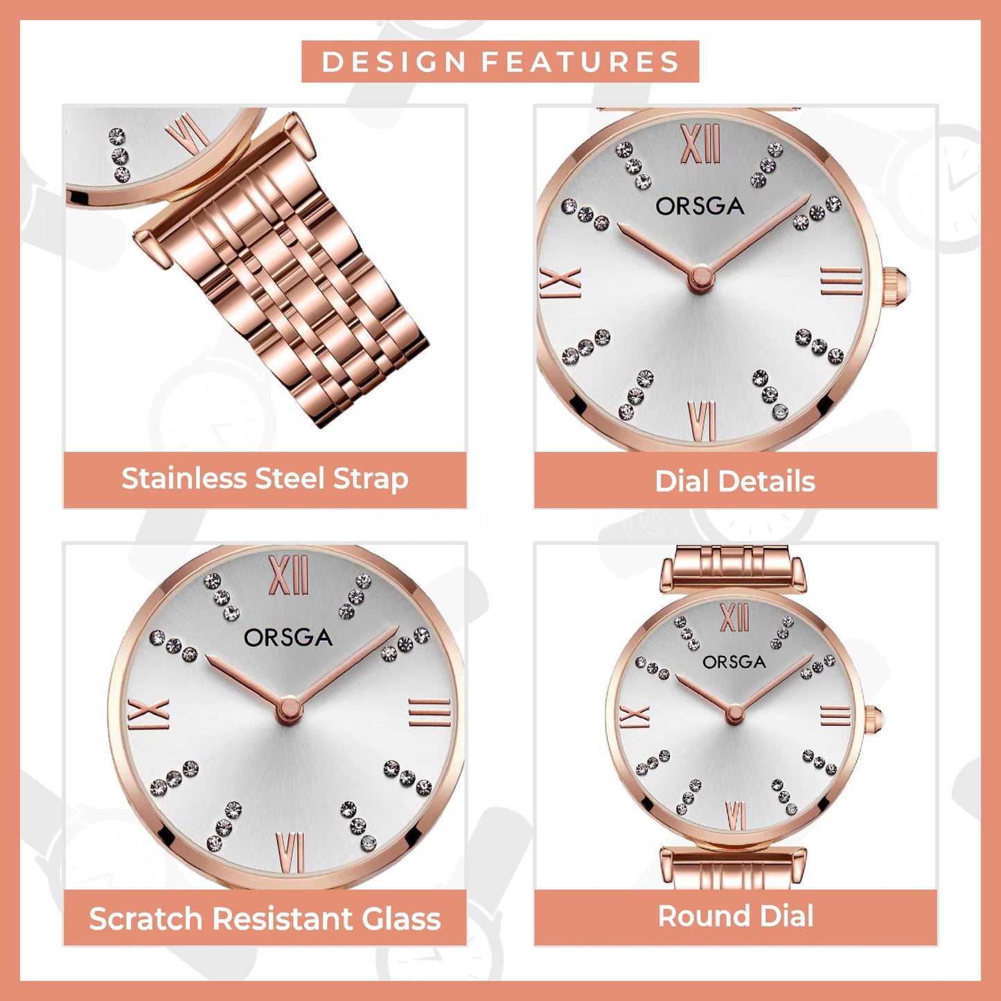 BLISS White Rose Gold Women Watch