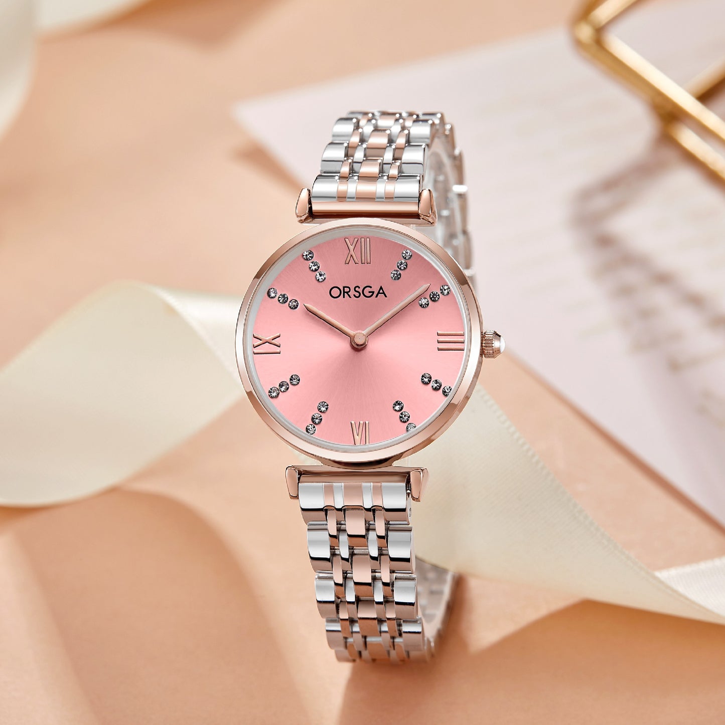 BLISS Pink Dual Tone Women Watch