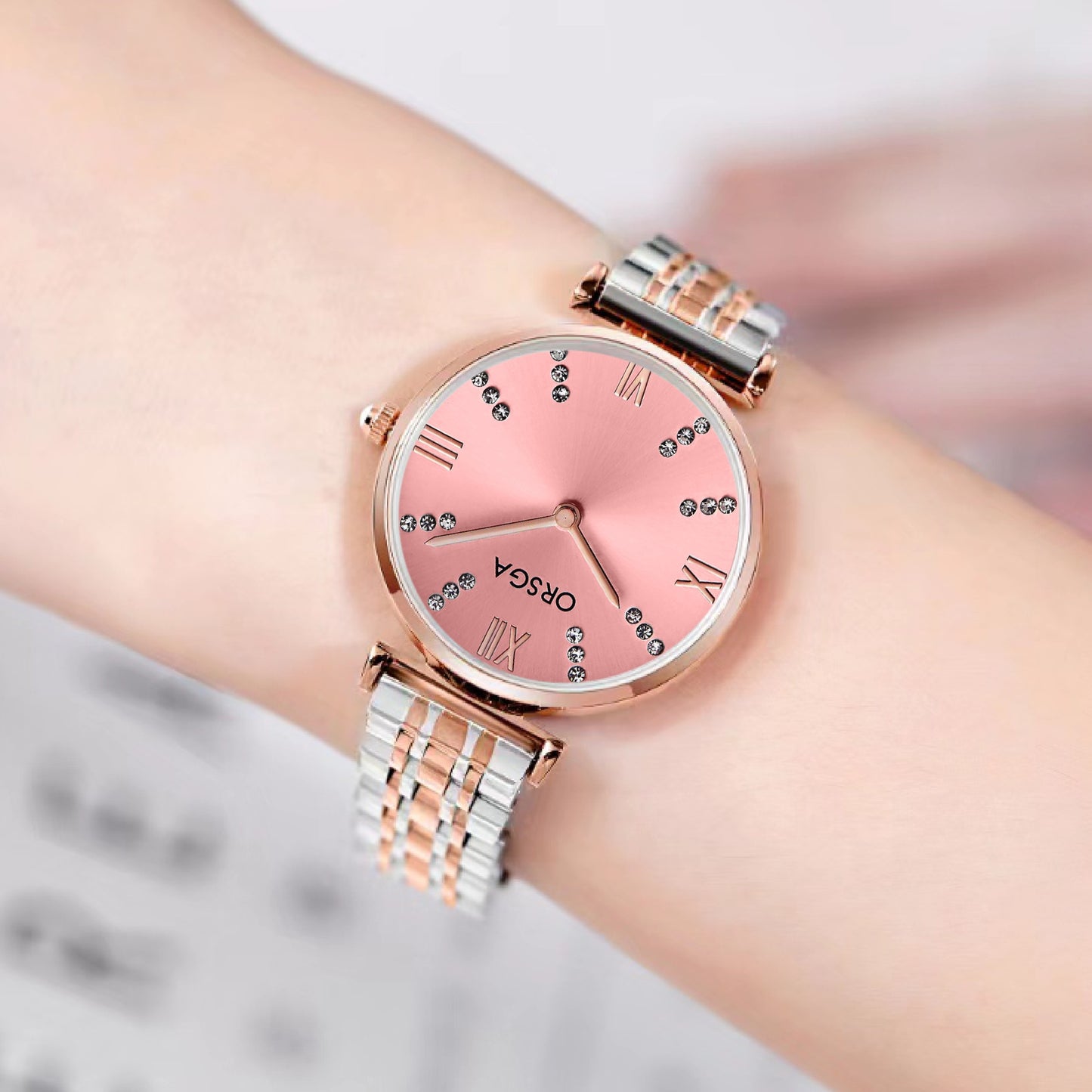 BLISS Pink Dual Tone Women Watch