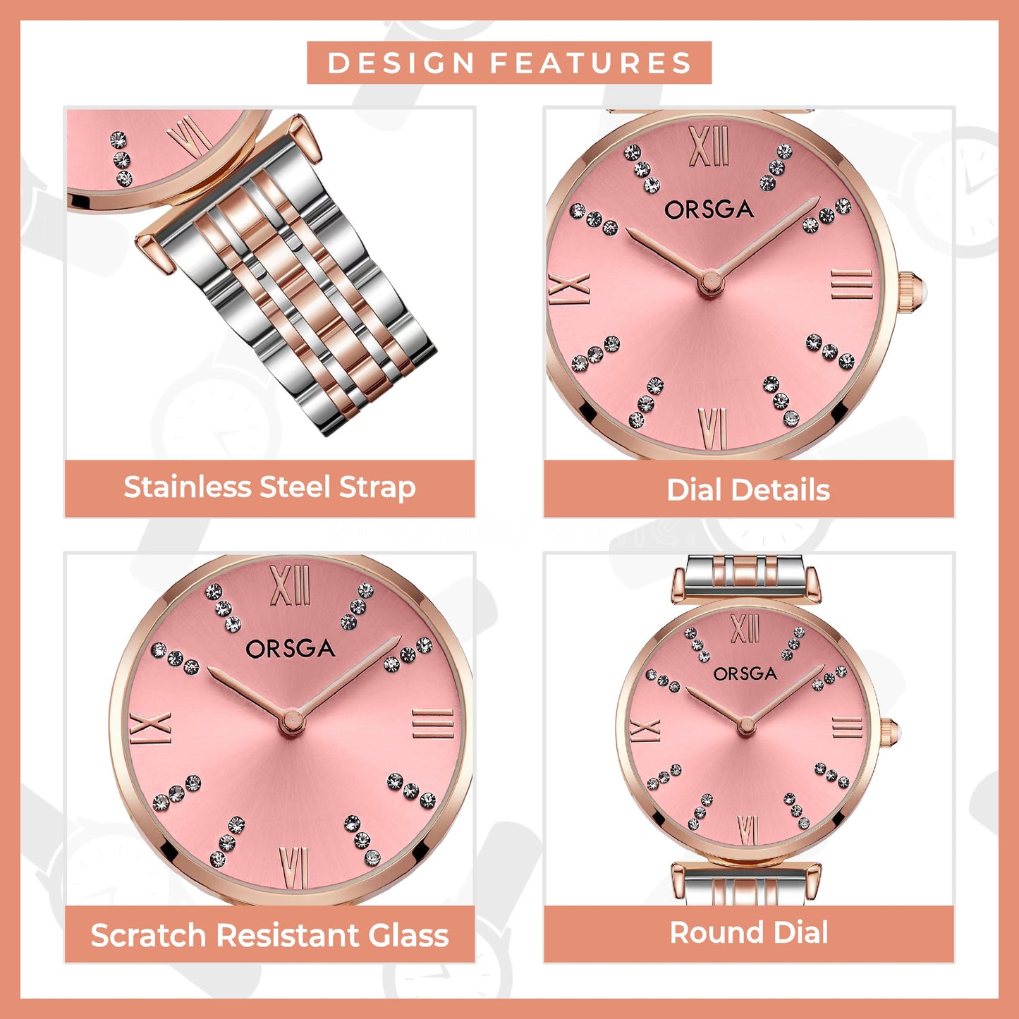 BLISS Pink Dual Tone Women Watch