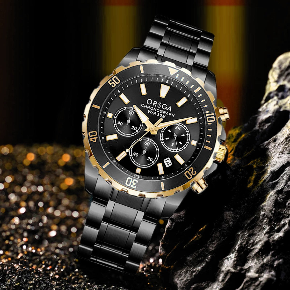 STARK Analog Black Gold Men's Watch