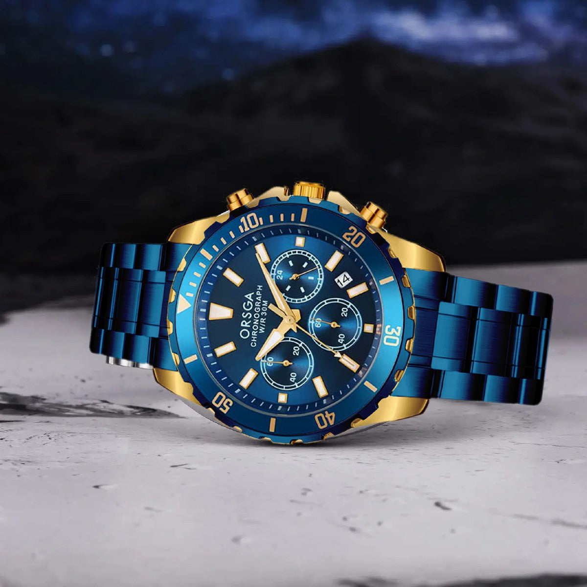 STARK Analog Gold Blue Men's Watch