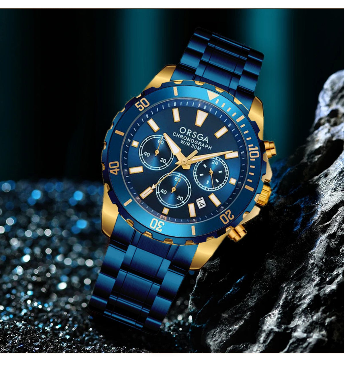 STARK Analog Gold Blue Men's Watch