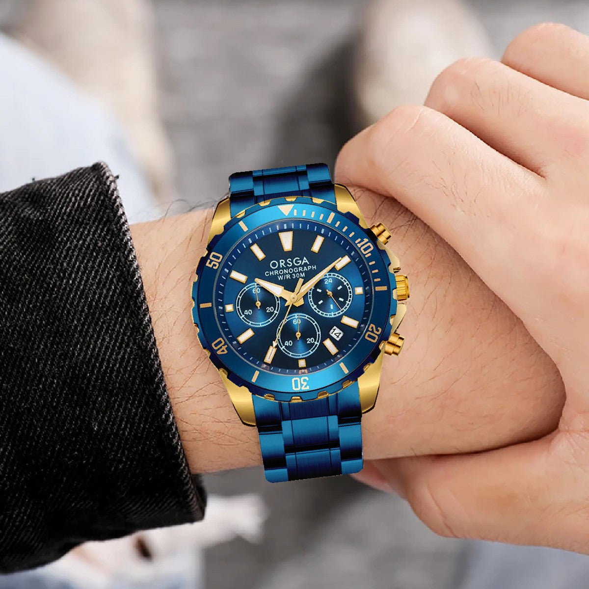 STARK Analog Gold Blue Men's Watch