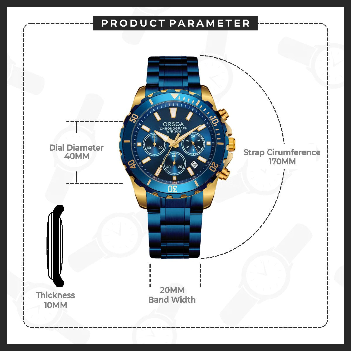 STARK Analog Gold Blue Men's Watch