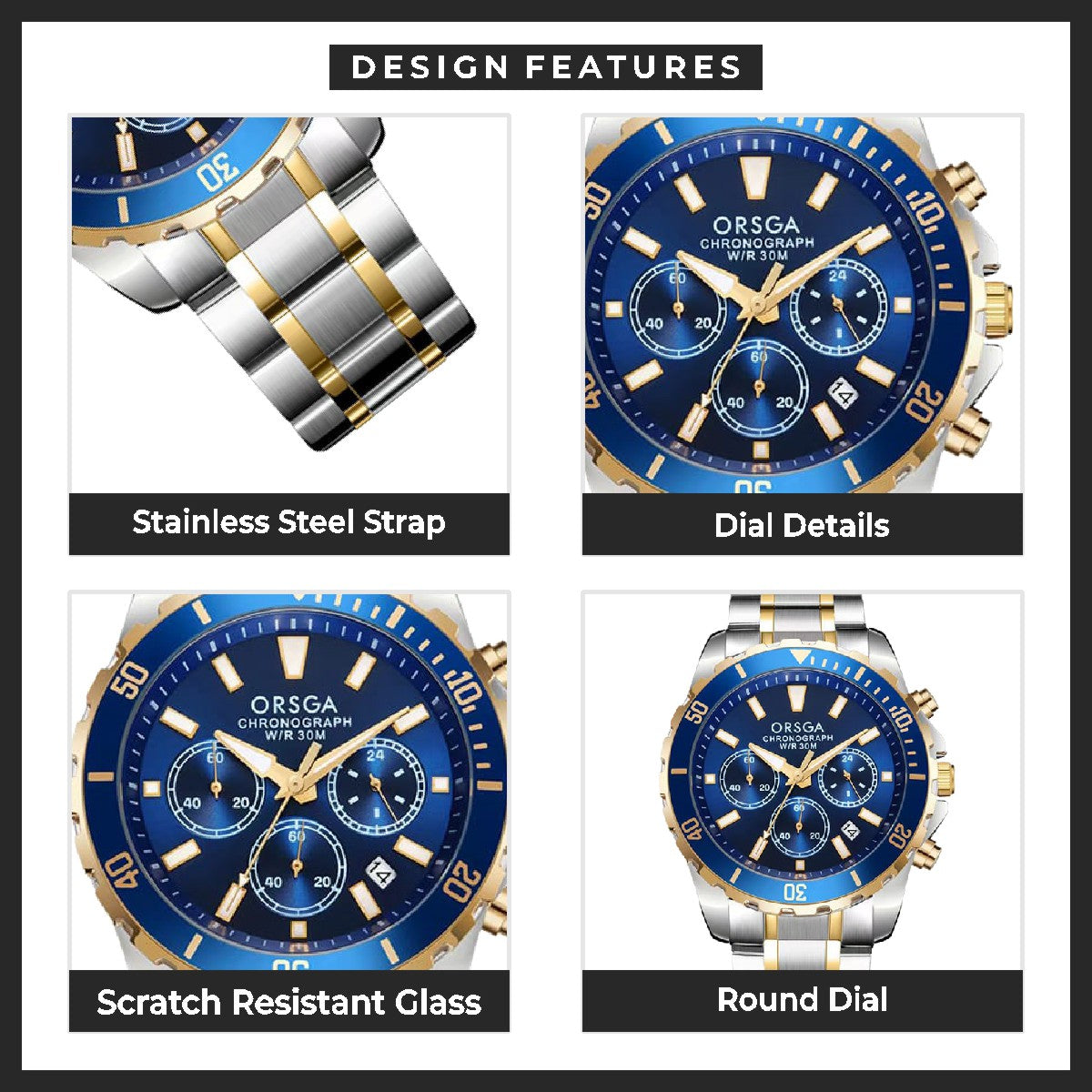 STARK Analog Dual Tone Blue Men's Watch