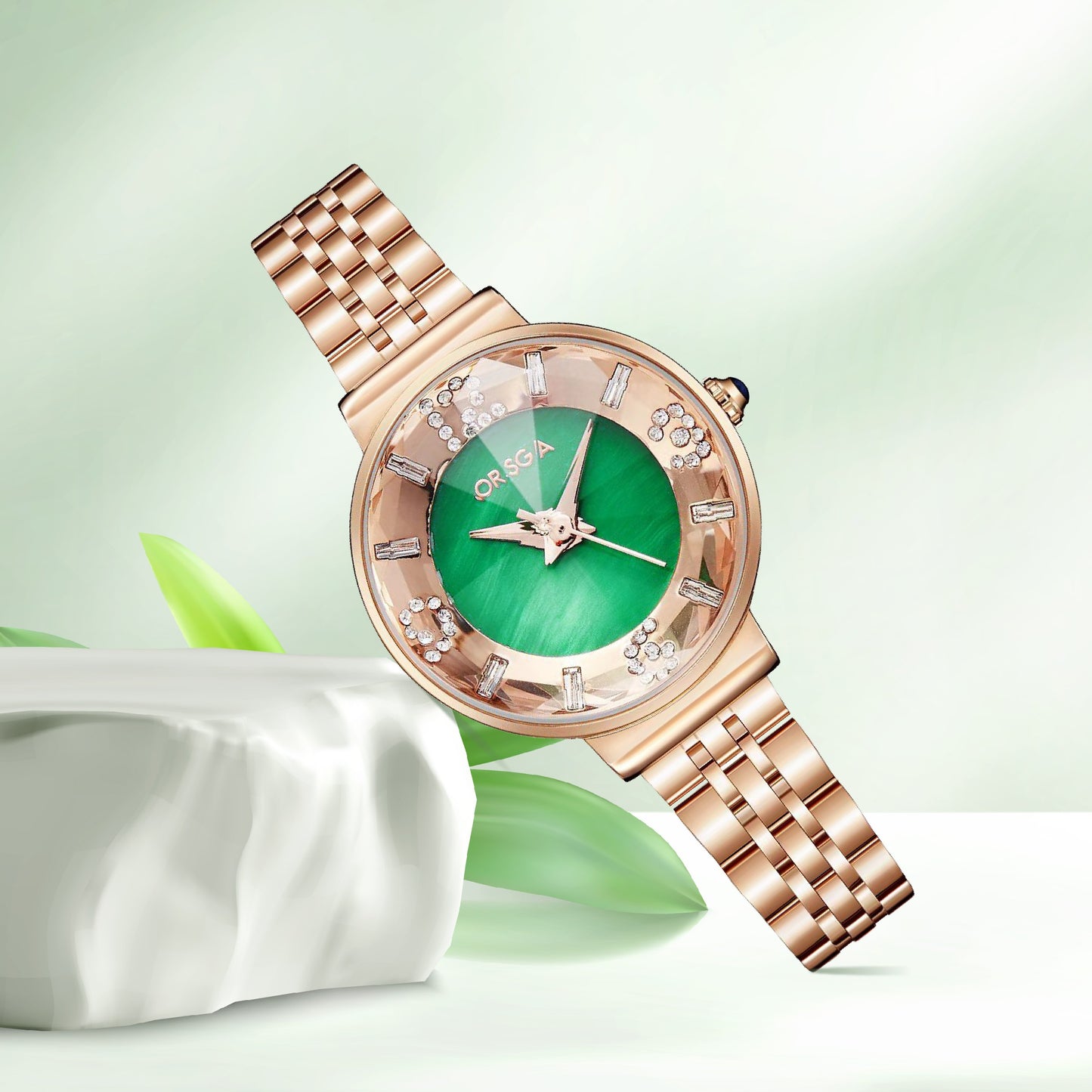 OASIS Green Dial Women Watch