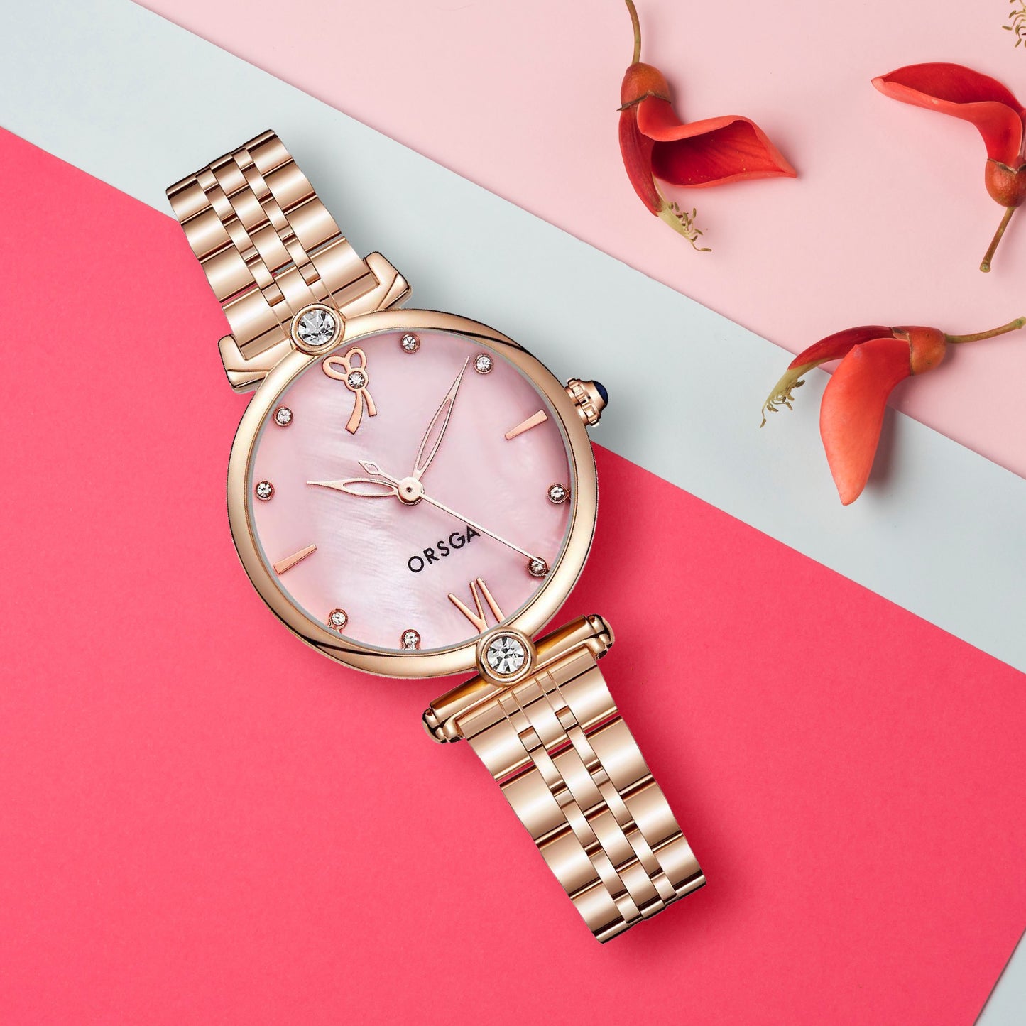 LYRA Pink Rose Gold Women Watch