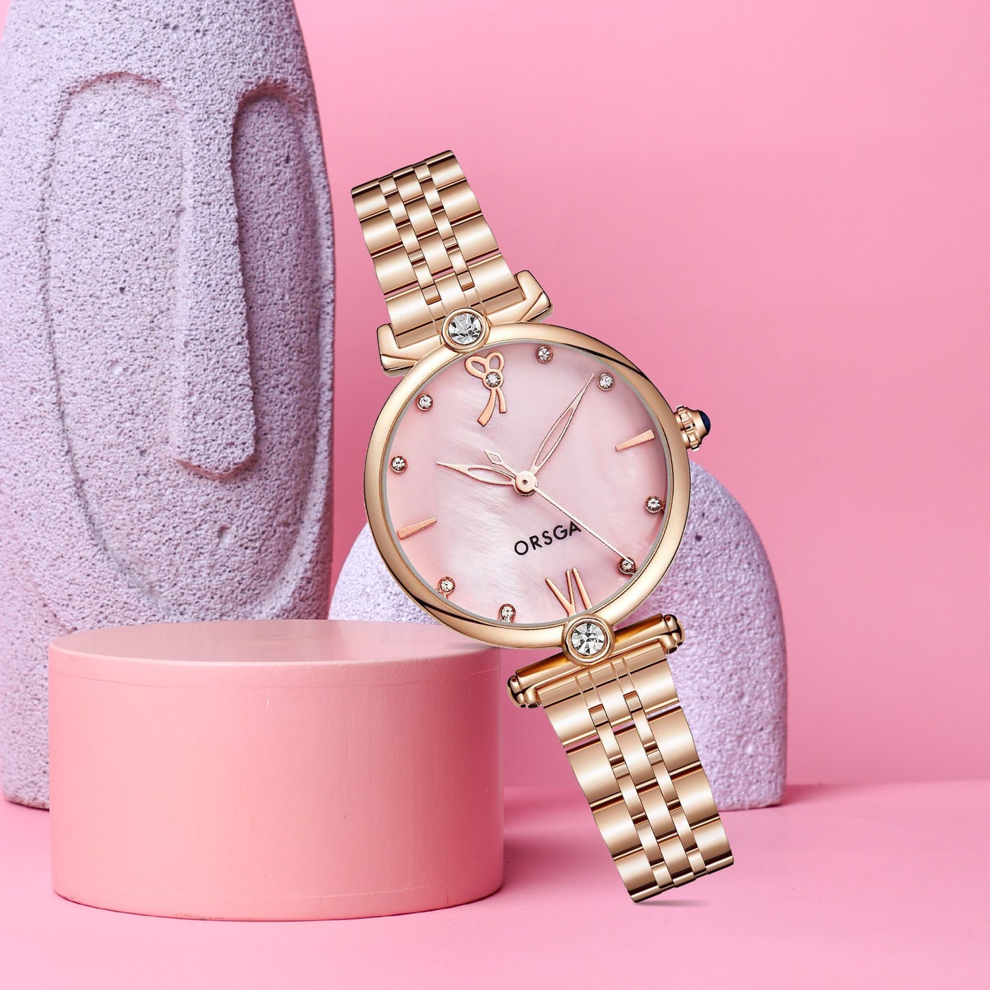 LYRA Pink Rose Gold Women Watch