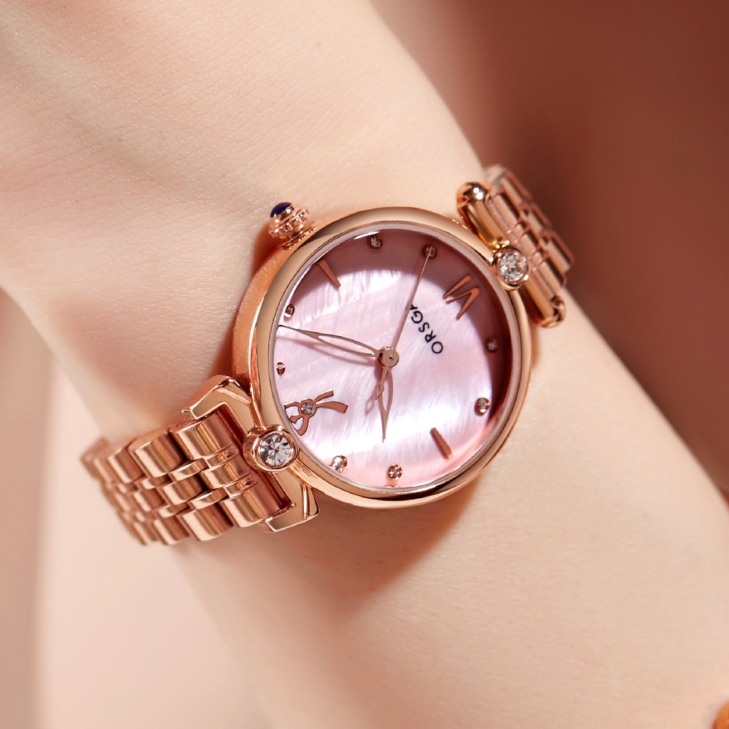 LYRA Pink Rose Gold Women Watch