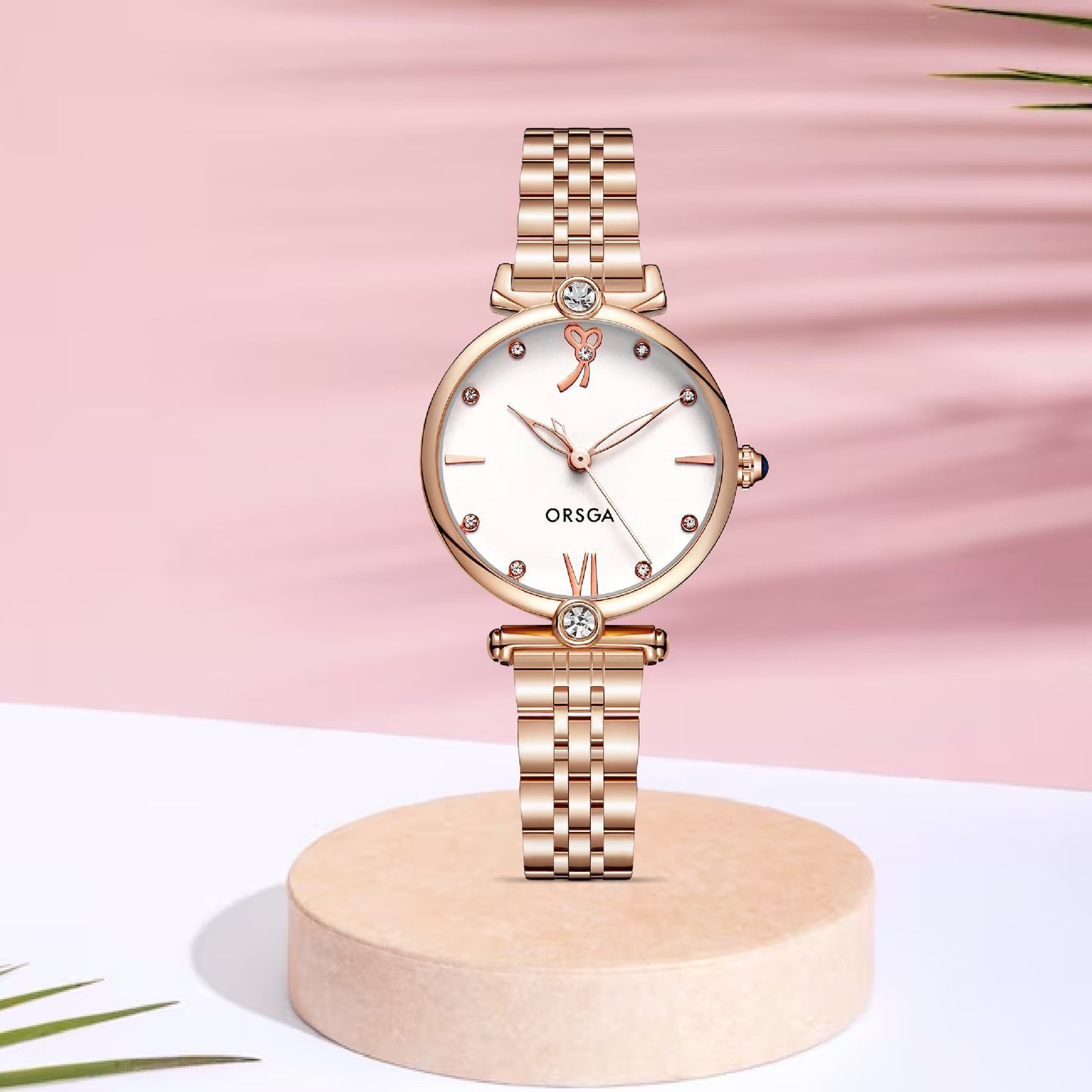 LYRA White Rose Gold Women Watch