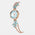 FLEUR Blue Dial Flower Chain Bracelet Watch