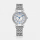 ORSGA CELESTIA Silver Dial Studded Silver Watch