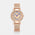 ORSGA CELESTIA Gold Dial Studded Rose Gold Watch