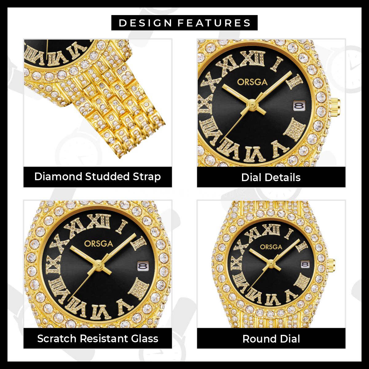 ORNATE Full Studded Women Watch