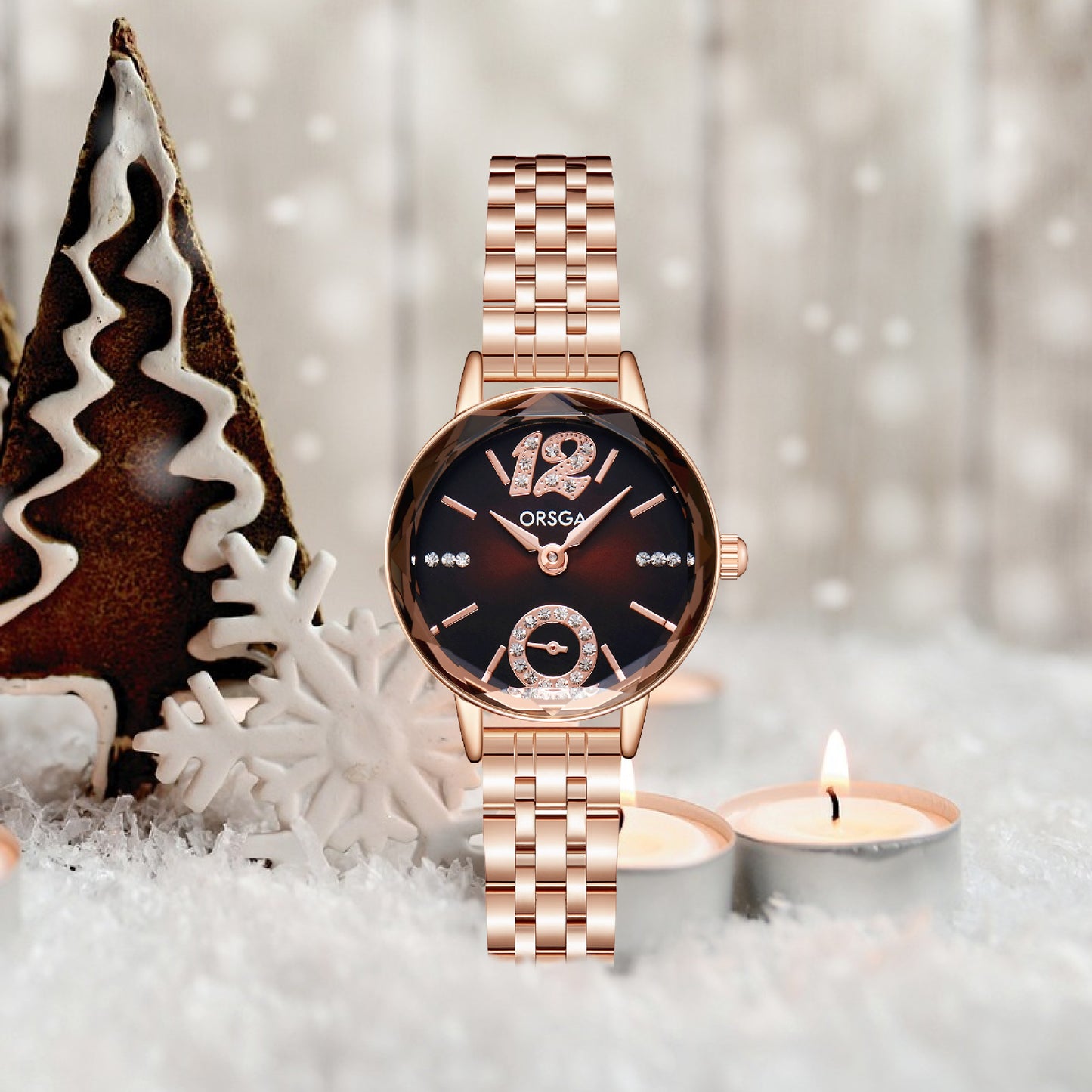 VERVE Women Watch - Brown Rose Gold