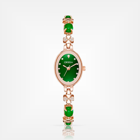 ORSGA JADEIRE Green Dial Rose Gold Watch