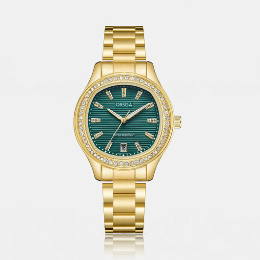 ORSGA OPALINE Green Dial Rose Gold Watch