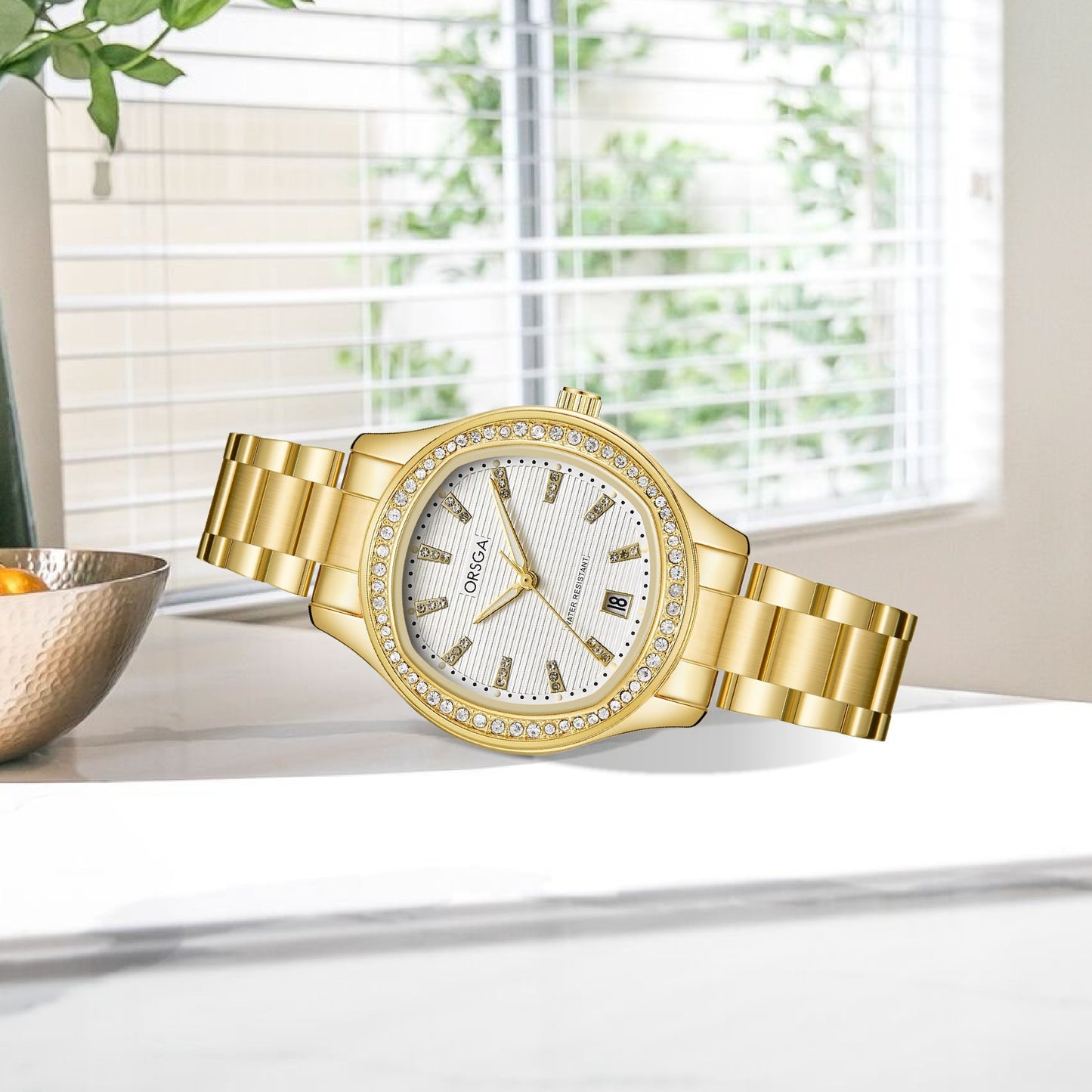 ORSGA OPALINE Cream Dial Rose Gold Watch