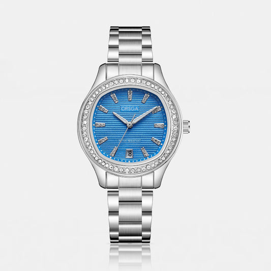 ORSGA OPALINE Blue Dial Silver Watch